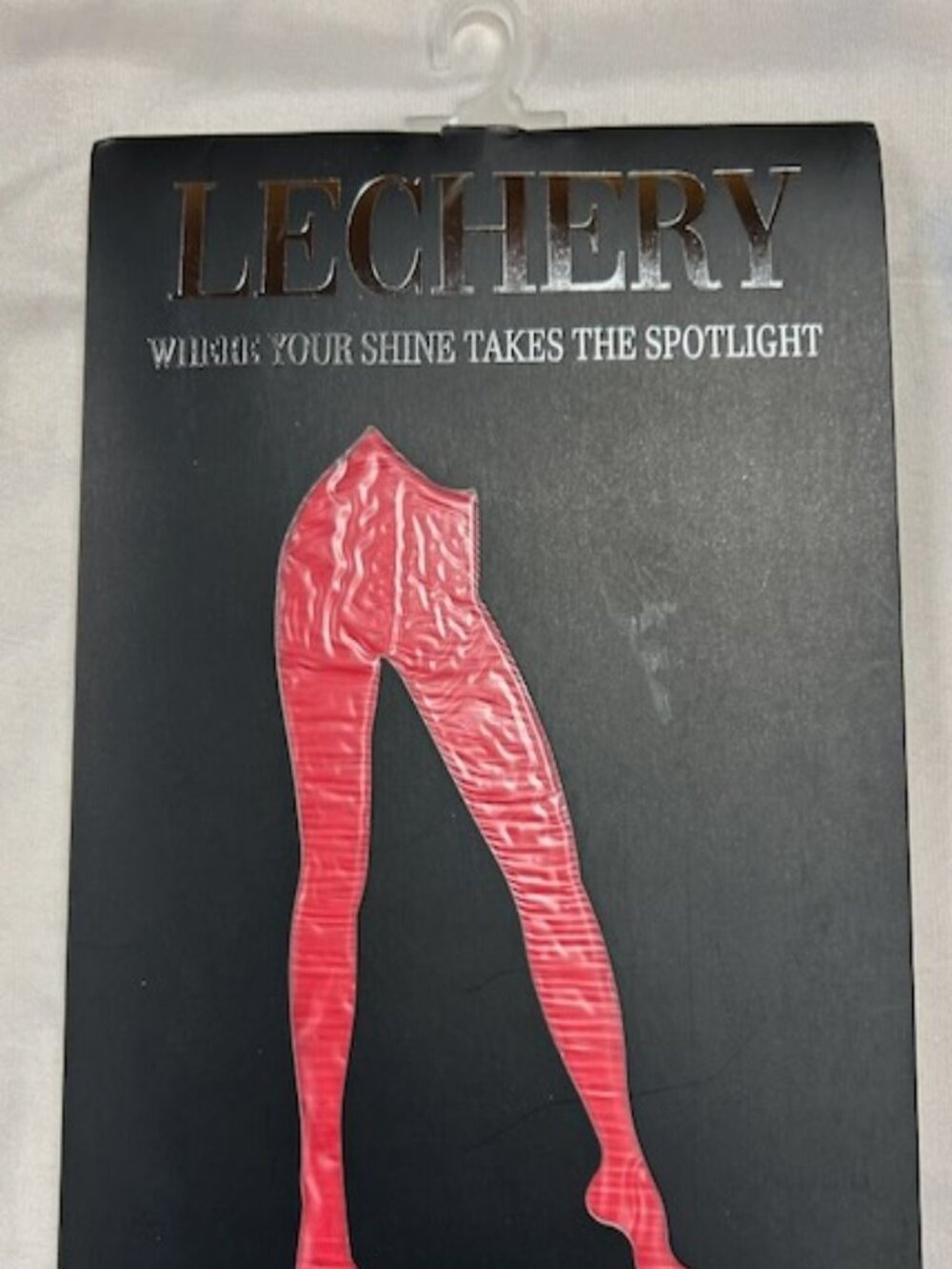 Lechery Lustrous Silky Shiny 40 Denier Tights, Size L, Red NIP